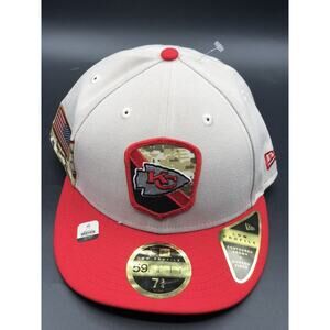 NEW ERA KANSAS CITY CHIEFS MENS TAN 2023 SALUTE TO SERVICE 59FIFTY FITTED HAT
